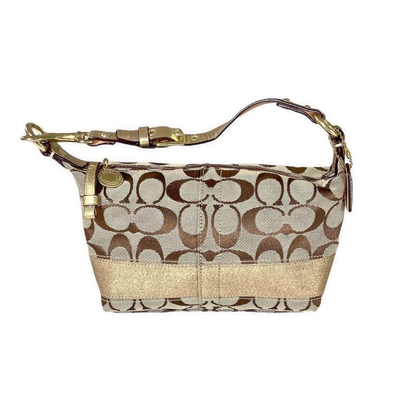 πHPππCOACH Mini PurseβLogo Pattern w/Gold - Picture 2 of 9